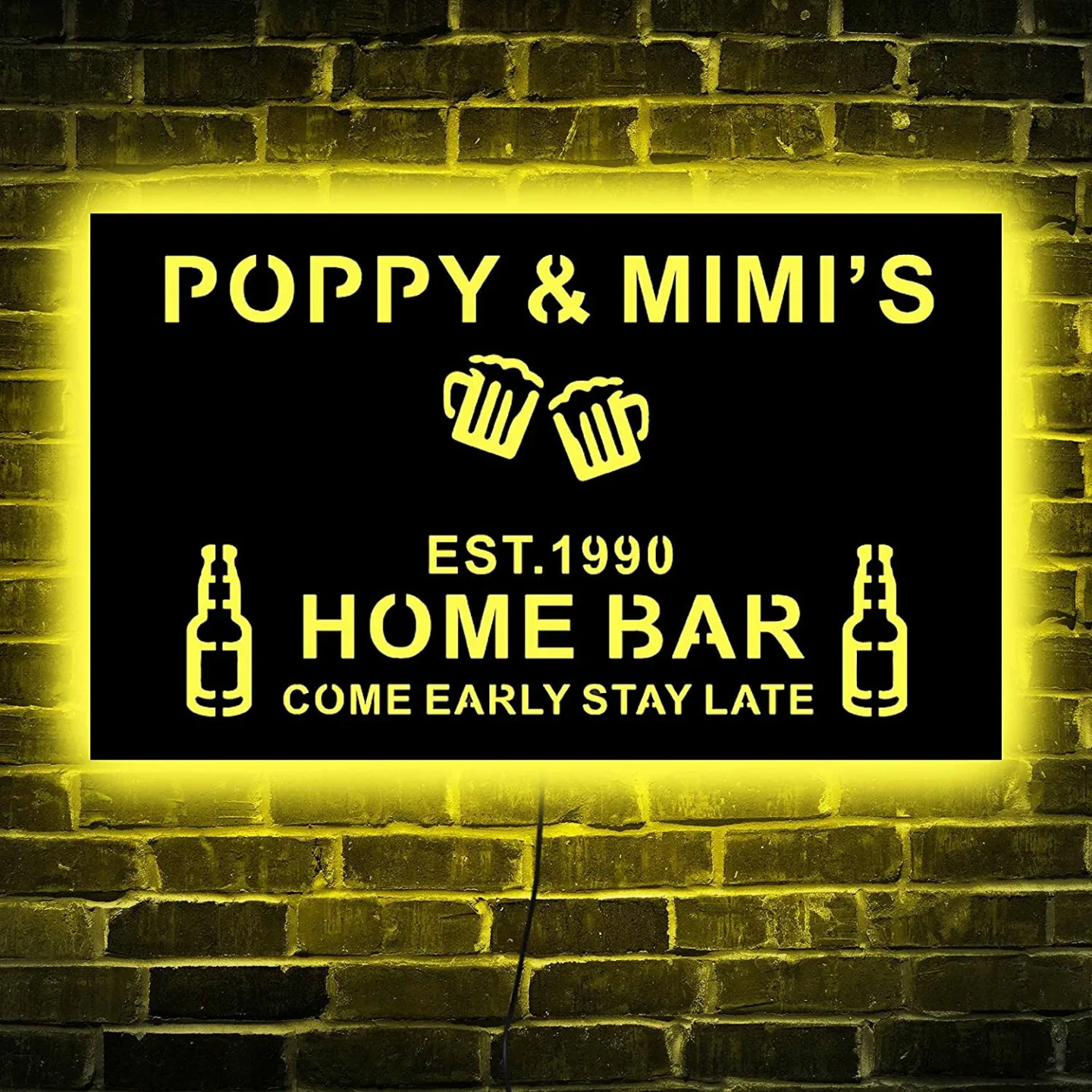 Personalized LED Bar Sign - Custom Neon Decor