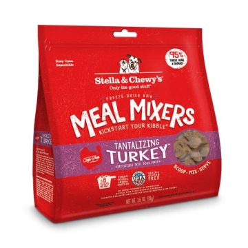 Stella & Chewy's Freeze Dried Raw Tantalizing Turkey Meal Mixer – Dog Food Topper for Small & Larg...