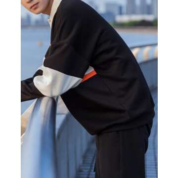 Wyeysyt Men’s Patchwork Pullover Sweatshirt for All Seasons