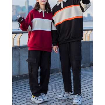 Wyeysyt Men’s Patchwork Pullover Sweatshirt for All Seasons