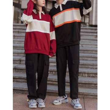 Wyeysyt Men’s Patchwork Pullover Sweatshirt for All Seasons