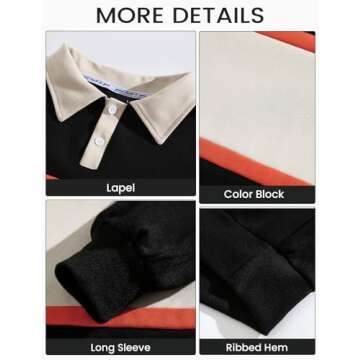 Wyeysyt Men’s Patchwork Pullover Sweatshirt for All Seasons