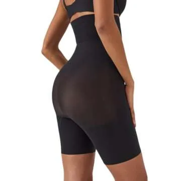 SPANX Seamless Higher Power Short - Lightweight, All-Day Comfort - Core Control Shapewear - High-Waisted Underwear - Very Black - Small