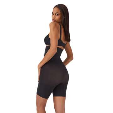 SPANX Seamless Higher Power Short - Lightweight, All-Day Comfort - Core Control Shapewear - High-Waisted Underwear - Very Black - Small