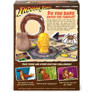 Funko Games Indiana Jones Throw Me The Idol! Family Board Game Ages 7 and Up 2-10 Players