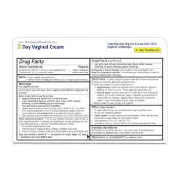 Clotrimazole 3 -Day Vaginal Cream - 0.74 Oz (PACK OF 3)