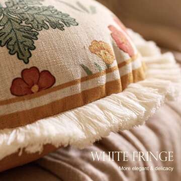 patdrea Designer Pack of 4 Throw Pillow Covers,Beige Vintage French Soft Linen Pillows Cover with Daisy Floral Pattern,Vintage Square Farmhouse Decorative Pillowcase for Couch,Bed,Living Room