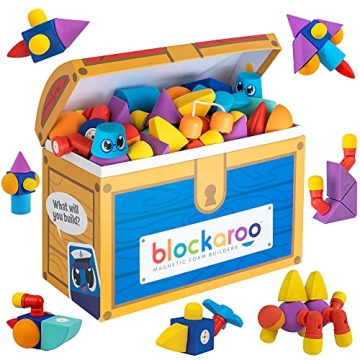 Blockaroo Magnetic Foam Blocks – STEM Learning & Bath Toy for Kids 3-6