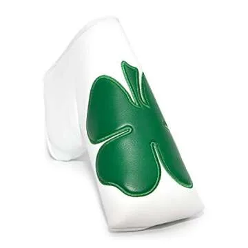 barudan golf Shamrock Clover Blade Putter Cover Headcover Club Protector with Magnet Closure fits Blade Style putters