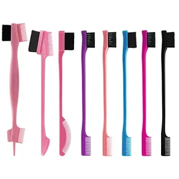 8 Pieces Hair Styling Comb Set Teasing Rat Tail Brush for Edge&Back Brushing, Combing, Slicking Hair...