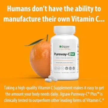 Jigsaw Health Pureway-C Plus | Vitamin C with L-Lysine and Quercetin | Promotes Healthy Immune System Response | 120 Capsules | 60 Servings
