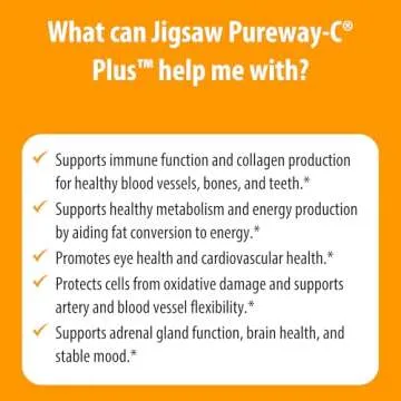Jigsaw Health Pureway-C Plus | Vitamin C with L-Lysine and Quercetin | Promotes Healthy Immune System Response | 120 Capsules | 60 Servings