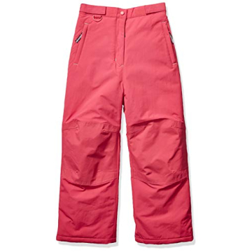 Amazon Essentials Girls' Water-Resistant Ski & Snow Pants, Raspberry Red, Large