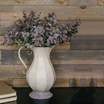 GreenCallow Artificial Farmhouse Eucalyptus (Pack of 3),Artificial Farmhouse Greenery Stems Fake Plants Foliage for Farmhouse,Home,Garden,Office,Patio,Wedding and Indoor Outdoor Decoration(Purple)