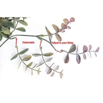 GreenCallow Artificial Farmhouse Eucalyptus (Pack of 3),Artificial Farmhouse Greenery Stems Fake Plants Foliage for Farmhouse,Home,Garden,Office,Patio,Wedding and Indoor Outdoor Decoration(Purple)