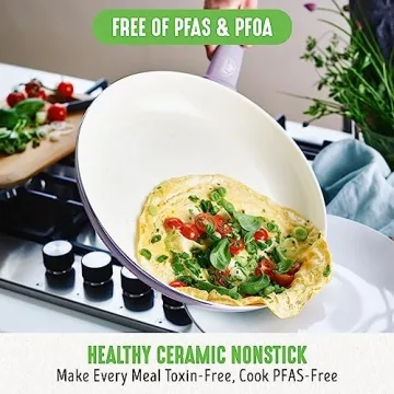 GreenLife 16 Piece Lavender Kitchen Cookware Set