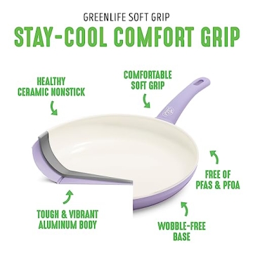 GreenLife 16 Piece Lavender Kitchen Cookware Set