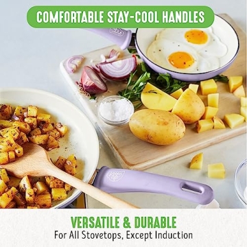 GreenLife 16 Piece Lavender Kitchen Cookware Set