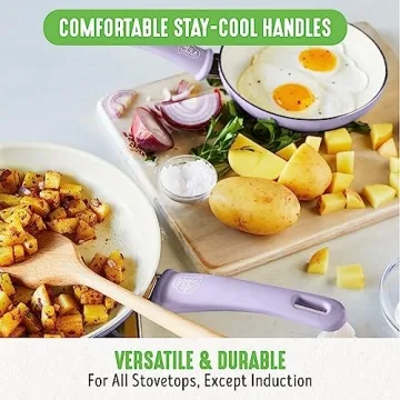 GreenLife 16 Piece Lavender Kitchen Cookware Set