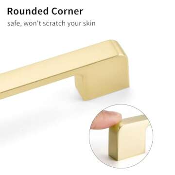 Lepatape 15 Pack 5 Inch Brushed Gold Cabinet Pulls Gold Cabinet Handles - Brass Dresser Drawer Pulls for Kitchen Cabinet Hardware Zinc Alloy Handles