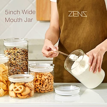 ZENS Airtight Glass Storage Containers Set for Kitchen