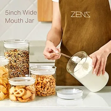 ZENS Airtight Glass Storage Containers Set for Kitchen