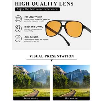 TIANYESY Vintage Aviator Sunglasses for Men and Women