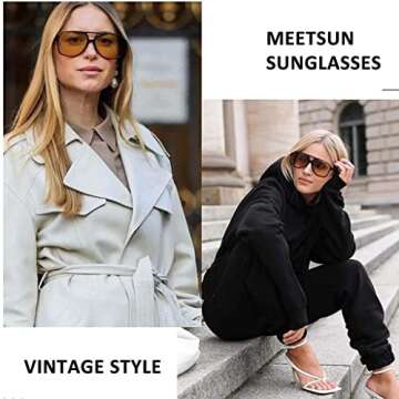 TIANYESY Vintage Aviator Sunglasses for Men and Women