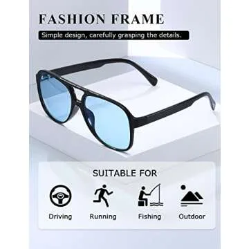TIANYESY Vintage Aviator Sunglasses for Men and Women