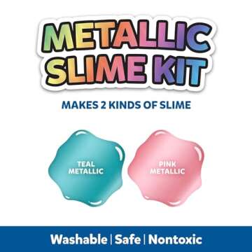 Elmer’s Metallic Slime Kit | Slime Supplies Include Elmer’s Metallic Glue, Elmer’s Magical Liquid Slime Activator, 4 Piece Kit
