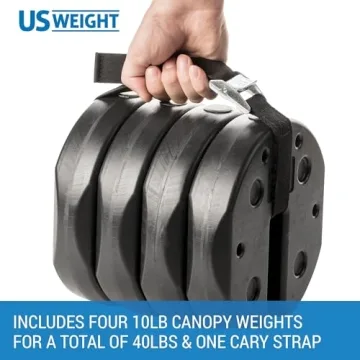 US Weight 40 lb Canopy Weight Set with Carry Strap