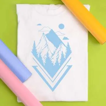 Siser EasyWeed Heat Transfer Vinyl 11.8" x 5ft Roll (Pale Blue) - - Compatible, Cricut, Silhouette and Other Craft/Professional Cutters - CPSIA Certified