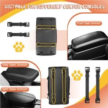 WOYYHO Pet Dog Car Seat for Small Dogs with Safety Belt and Top Mesh Cover, Large Center Console Dog Car Seat for Puppy Cat, Pet Dog Booster Seat Waterproof Anti-Slip PU Leather Puppy Car Seat 0-20lb