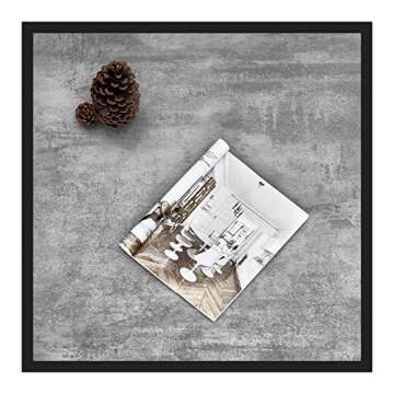 SAYGOER Small Coffee Table Square Modern Coffee Tables for Small Space Low Center Table for Living Room Office, Wood Top with Metal Frames, Easy Assembly, Gray Wood