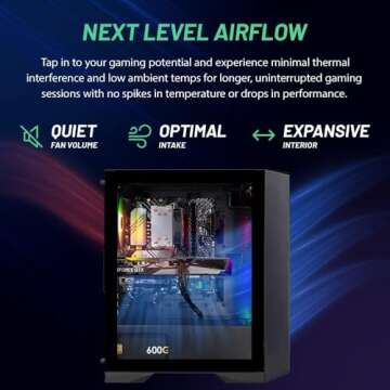 Skytech Gaming Nebula Gaming PC Desktop – AMD Ryzen 5 3600 3.6 GHz, NVIDIA GTX 1650, 500GB NVME SSD, 16GB DDR4 RAM 3200, 600W Gold PSU, 11AC Wi-Fi, Windows 11 Home 64-bit,Black