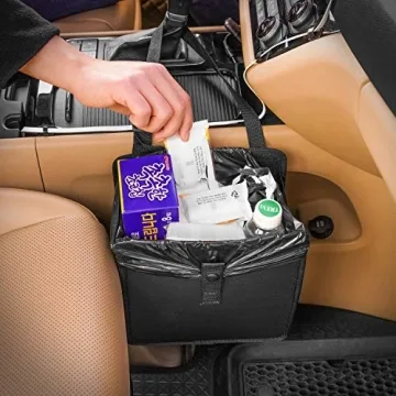 KMMOTORS Car Trash Can - Stylish, Durable, and Adjustable