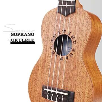 HUAWIND Soprano Ukulele Ukeleles for Beginners Mahogany 21 Inch Hawaiian Starter ukeleles for Kids Adults Child Guitar Ukalalee (Letter)