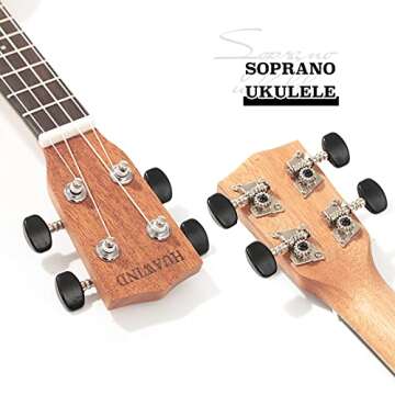 HUAWIND Soprano Ukulele Ukeleles for Beginners Mahogany 21 Inch Hawaiian Starter ukeleles for Kids Adults Child Guitar Ukalalee (Letter)