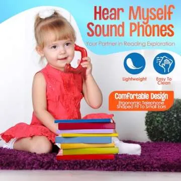12 Reading Phones [ 12 Pack Multi Color] Auditory Feedback Whisper Phone Classroom Manipulative, Speech Therapy Toy Tool - Accelerates Reading Fluency & Pronunciation, Dyslexia Tools for Kids