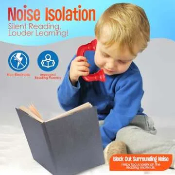 12 Reading Phones [ 12 Pack Multi Color] Auditory Feedback Whisper Phone Classroom Manipulative, Speech Therapy Toy Tool - Accelerates Reading Fluency & Pronunciation, Dyslexia Tools for Kids