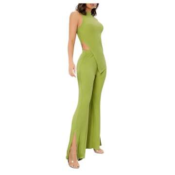 Floerns Lime Green Two Piece Outfit for Casual Wear