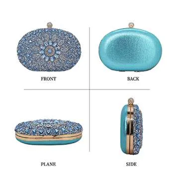 Stylish Chaliwini Navy Blue Evening Purse for Women