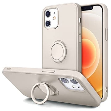Hython Case for iPhone 12 Case & iPhone 12 Pro Case with Ring Stand, 360° Rotatable Ring Holder Mag...