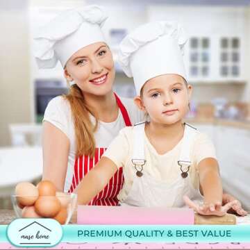 [mase home] Silicone Rolling Pin for Baking (17" Large)