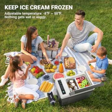 F40C4TMP 12 Volt Refrigerator, 30 Quart(28L) Portable Freezer, 12V Car Fridge(-8℉~50℉), Compress...