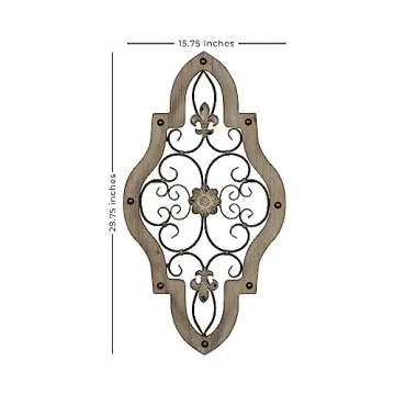 Stratton Home Decor S07678 Wall Decor, 15.87 W x 0.59 D x 29.92 H, Natural