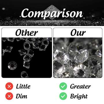 HANSGO Fake Crystals, 500PCS Mini Clear Glass Diamonds Rhinestones Fake Diamond Fake Ice Plastic Diamonds Vase Rocks Centerpiece for Vase Fillers Party Table Centerpiece Decor