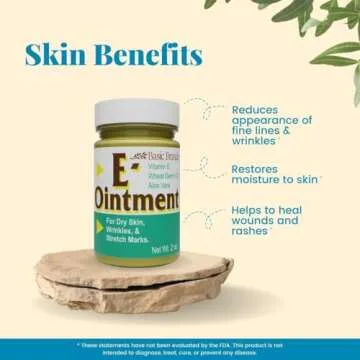 Basic Brands - Vitamin E Ointment - 2 oz - Moisture Enhancing - Can Help Reduce Appearance of Scars, Stretch Marks, Fine Lines & Wrinkles - 3-Pack