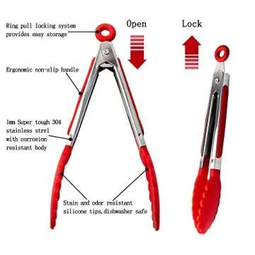 Mr.EV 7Pack Kitchen Tongs Set 7-Inch Color Mini Small Food Tongs with Stainless Steel Silicon Handles and Nylon Tips Heat Resistant Tongs for Cooking,Serving,BBQ,Grilling, Salad and More (Multicolor)