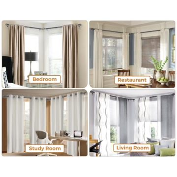 HOTOZON Heavy Duty Corner Curtain Rods 36-72 Inch